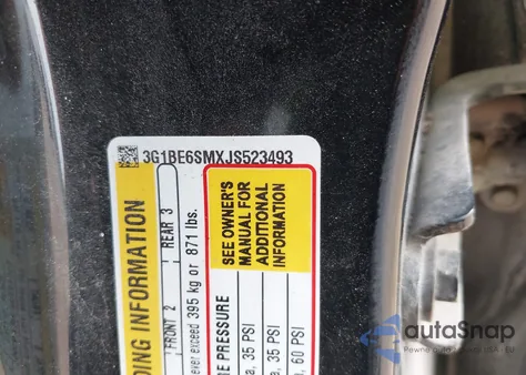 2018 Chevrolet Cruze Lt Auto z USA, uszkodzony, nr VIN 3G1BE6SMXJS523493